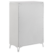 Pemberly Row 5-Piece Queen LED Bedroom Set in White High Gloss
