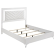 Pemberly Row 5-Piece Queen LED Bedroom Set in White High Gloss
