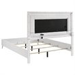 Pemberly Row 5-Piece Queen LED Bedroom Set in White High Gloss