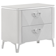Pemberly Row 5-Piece Queen LED Bedroom Set in White High Gloss