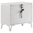 Pemberly Row 5-Piece Queen LED Bedroom Set in White High Gloss