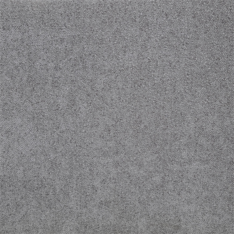 Pemberly Row Upholstered Fabric Queen Wingback Platform Bed in Gray