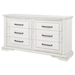 Pemberly Row 6-Drawer Bedroom Dresser Cabinet in Vintage White