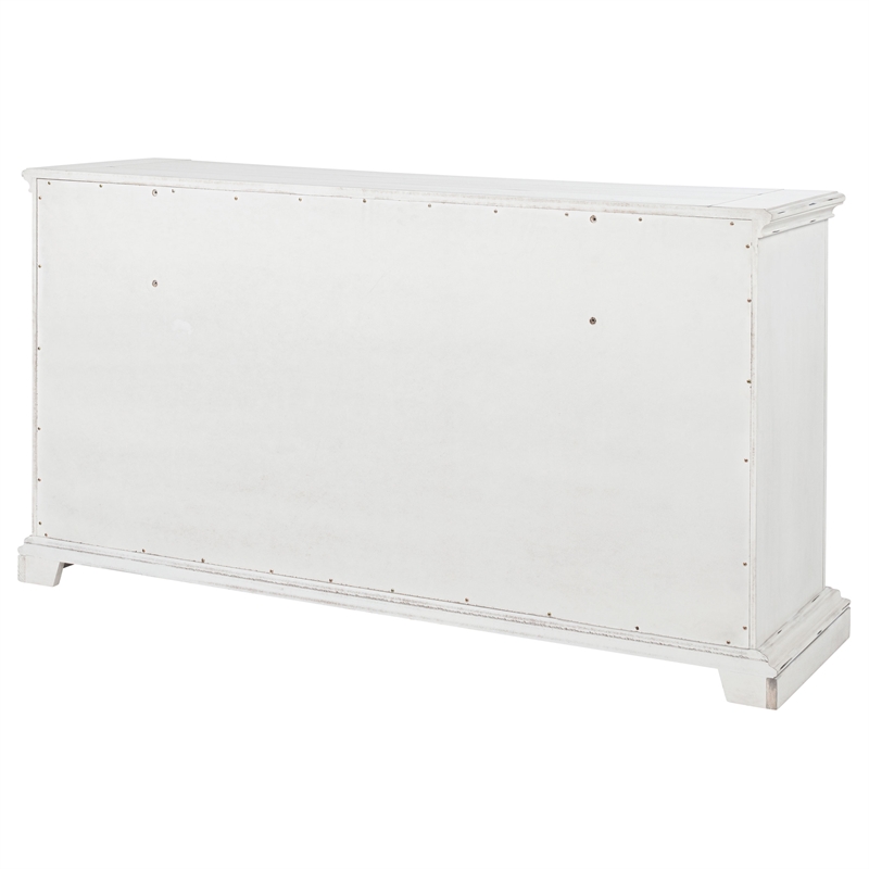 Pemberly Row 6-Drawer Bedroom Dresser Cabinet in Vintage White