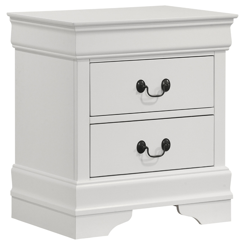 Pemberly Row 5-Piece Queen Sleigh Bedroom Set in White Okume