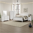 Pemberly Row 5-Piece Queen Sleigh Bedroom Set in White Okume
