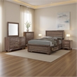Pemberly Row 5-Piece Queen Storage Bedroom Set in Washed Taupe Brown