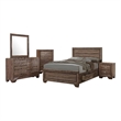 Pemberly Row 5-Piece Queen Storage Bedroom Set in Washed Taupe Brown
