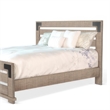 Pemberly Row Slatted King Platform Bed in Farmhouse Light Brown