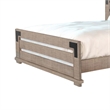 Pemberly Row Slatted Queen Platform Bed in Farmhouse Light Brown