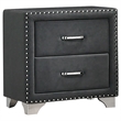 Pemberly Row 4-Piece Queen Tufted Velvet Bedroom Set in Dark Gray