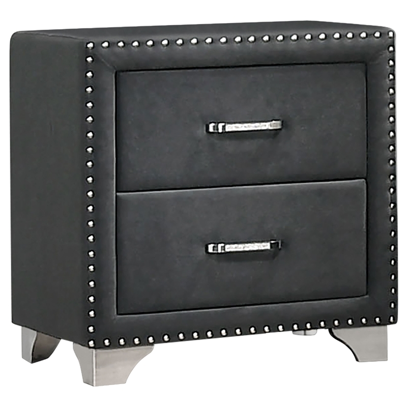 Pemberly Row 4-Piece King Tufted Velvet Bedroom Set in Dark Gray