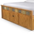 Pemberly Row King Storage Bed with Bookcase Headboard in Light Brown