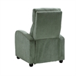 Pemberly Row Manual Push Back Reclining Chair in Green Corduroy
