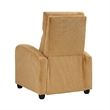 Pemberly Row Manual Push Back Reclining Chair in Yellow Corduroy