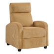 Pemberly Row Manual Push Back Reclining Chair in Yellow Corduroy