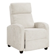 Pemberly Row Manual Push Back Reclining Chair in Beige Corduroy