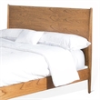 Pemberly Row King Platform Bed with Panel Headboard in Cinnamon Brown
