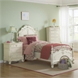 Pemberly Row 3-Piece Full Bedroom Set with Carvings in Antique White