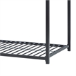 Pemberly Row 78 Inch Twin Bunk Bed with Mounted Ladder in Black