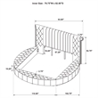 Pemberly Row Upholstered Eastern King Round Storage Bed in Ivory
