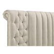 Pemberly Row Upholstered Eastern King Round Storage Bed in Ivory