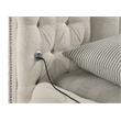 Pemberly Row Upholstered Eastern King Round Storage Bed in Ivory