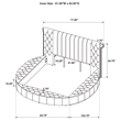 Pemberly Row Upholstered Queen Round Storage Bed in Ivory Boucle