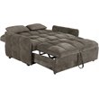 Pemberly Row Convertible Sleeper Sofa Bed in Dark Gray Chenille