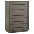 Pemberly Row Transitional 5-Drawer Bedroom Chest in Taupe Oak