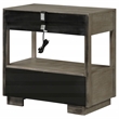 Pemberly Row 2-Drawer Nightstand with Open Shelf in Taupe Oak