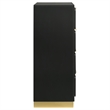 Pemberly Row 4-Drawer Mid-Century Modern Bedroom Chest in Black
