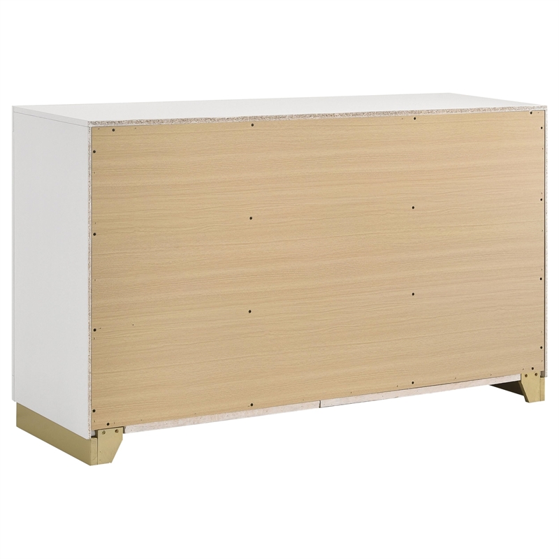 Pemberly Row 4-Piece California King LED Bedroom Set in White