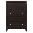 Pemberly Row Transitional 5-Drawer Modern Bedroom Chest in Brown