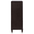 Pemberly Row Transitional 5-Drawer Modern Bedroom Chest in Brown