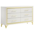 Pemberly Row 5-Piece Queen Wingback Bedroom Set in Beige and White