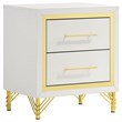 Pemberly Row 5-Piece Queen Wingback Bedroom Set in Beige and White