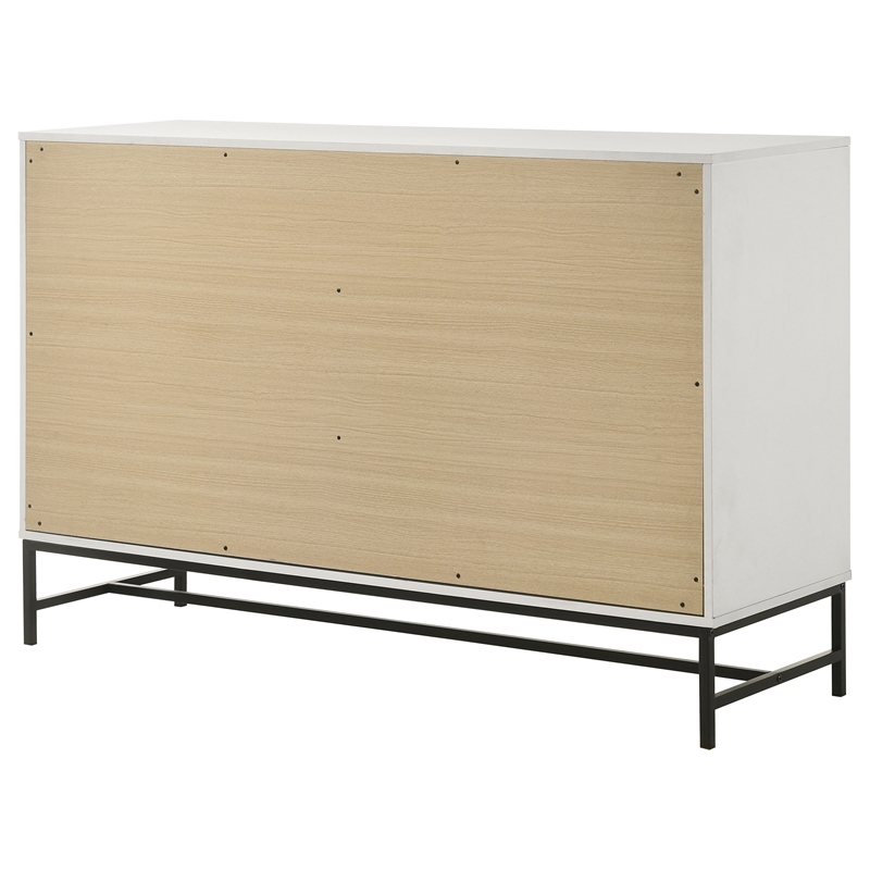 Pemberly Row Modern 6-Drawer Bedroom Storage Dresser in White