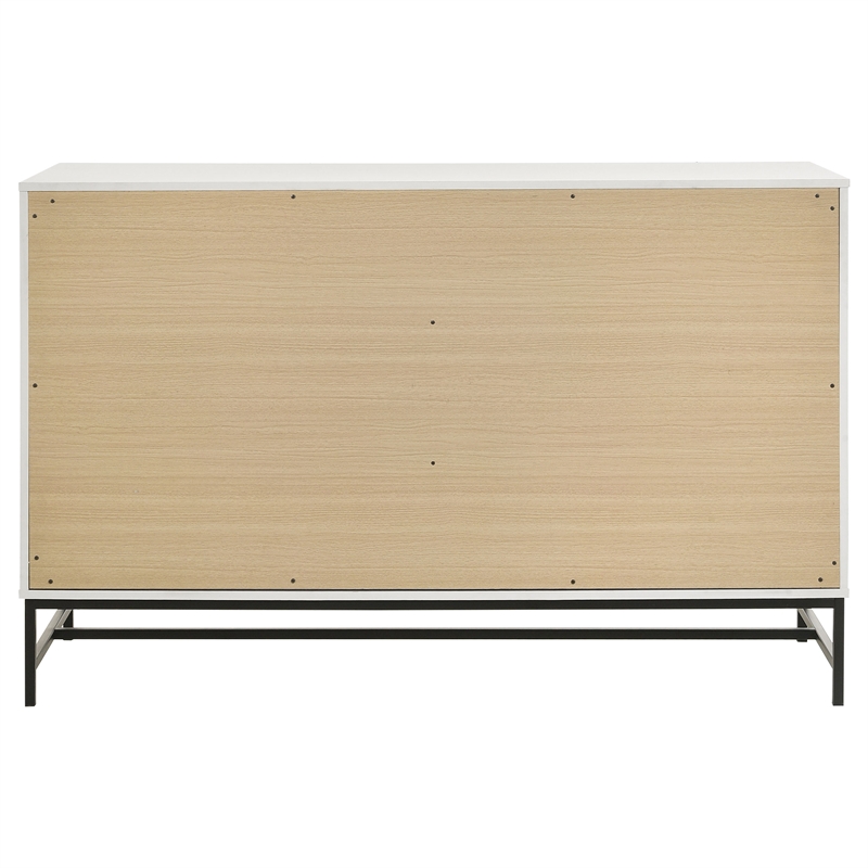Pemberly Row Modern 6-Drawer Bedroom Storage Dresser in White