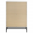 Pemberly Row Modern 4-Drawer Bedroom Chest with Metal Base in White