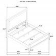 Pemberly Row Eastern King Upholstered Panel Bed in Distressed White