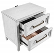 Pemberly Row 2-Drawer Nightstand Bedside Table in Distressed White