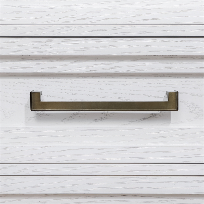 Pemberly Row 2-Drawer Nightstand Bedside Table in Distressed White