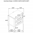 Pemberly Row 2-Drawer Nightstand Bedside Table in Distressed White