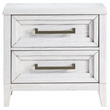 Pemberly Row 2-Drawer Nightstand Bedside Table in Distressed White