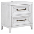 Pemberly Row 2-Drawer Nightstand Bedside Table in Distressed White