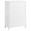 Pemberly Row Tall 5-Drawer Bedroom Chest in Distressed White