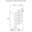 Pemberly Row Tall 5-Drawer Bedroom Chest in Distressed White