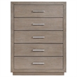 Pemberly Row Modern 5-Drawer Bedroom Storage Chest in Barley Brown