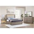 Pemberly Row 4-Piece California King LED Bedroom Set in Barley Brown